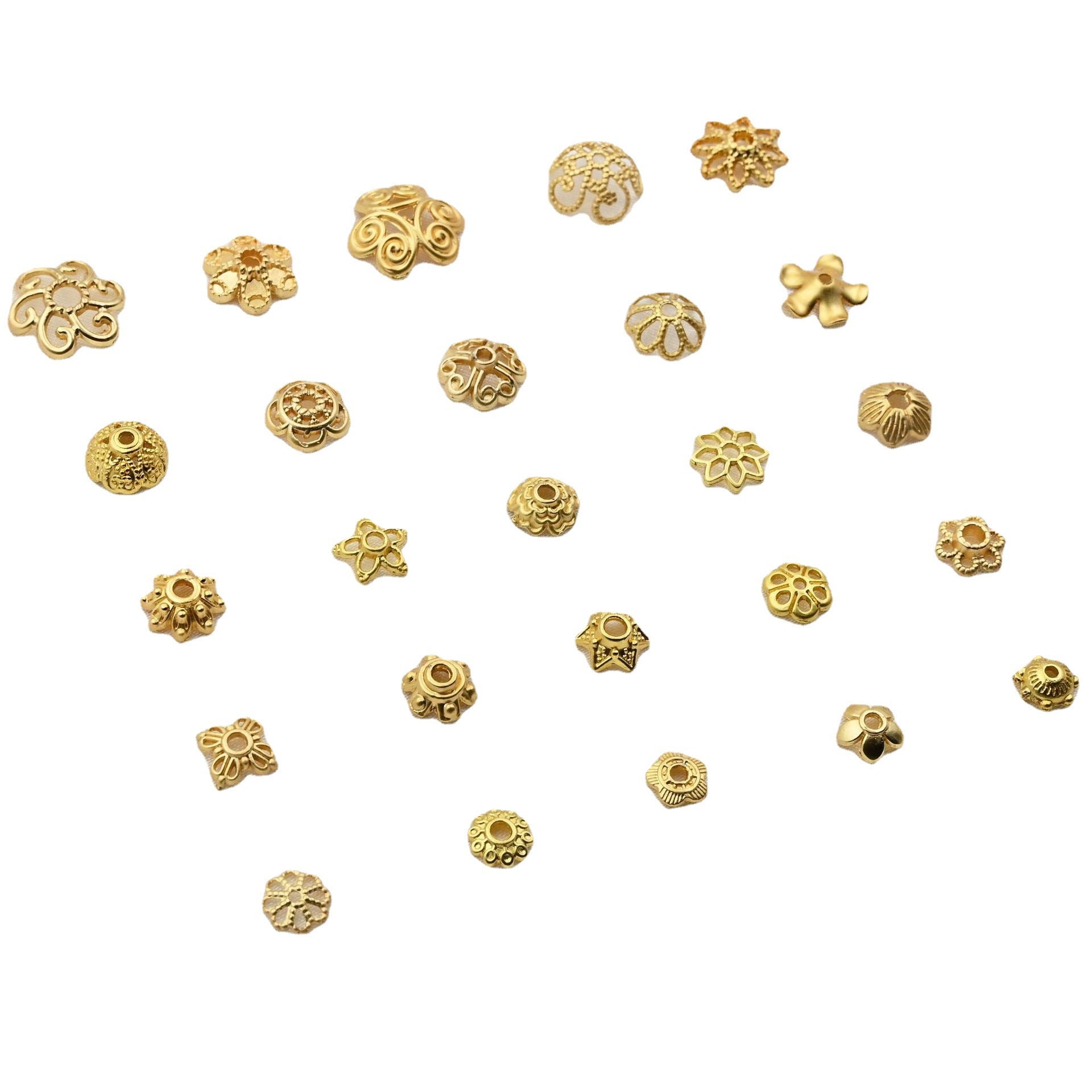 Cuentas de bricolaje al por mayor 100pcs/paquete de flores redondas de bricolaje